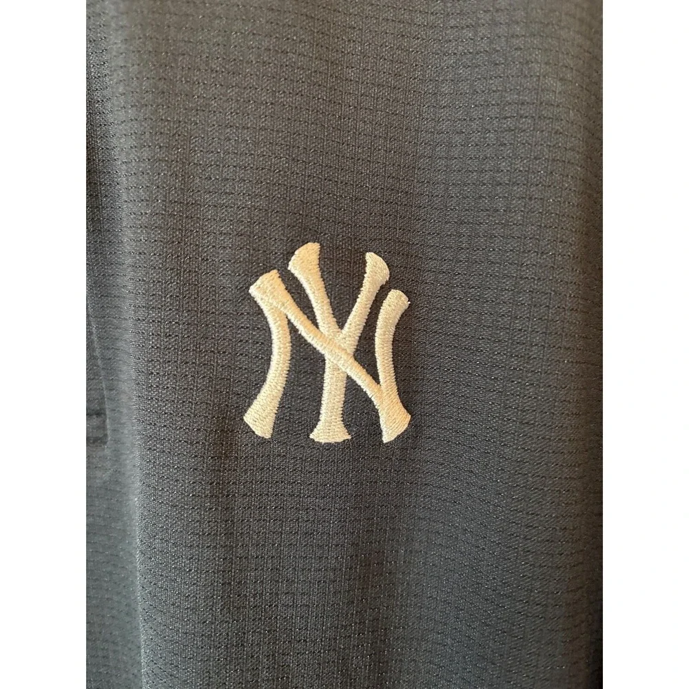 New York Yankees Cutter & Buck CB Drytec Genre Textured Solid Mens‎ Polo, Sz S